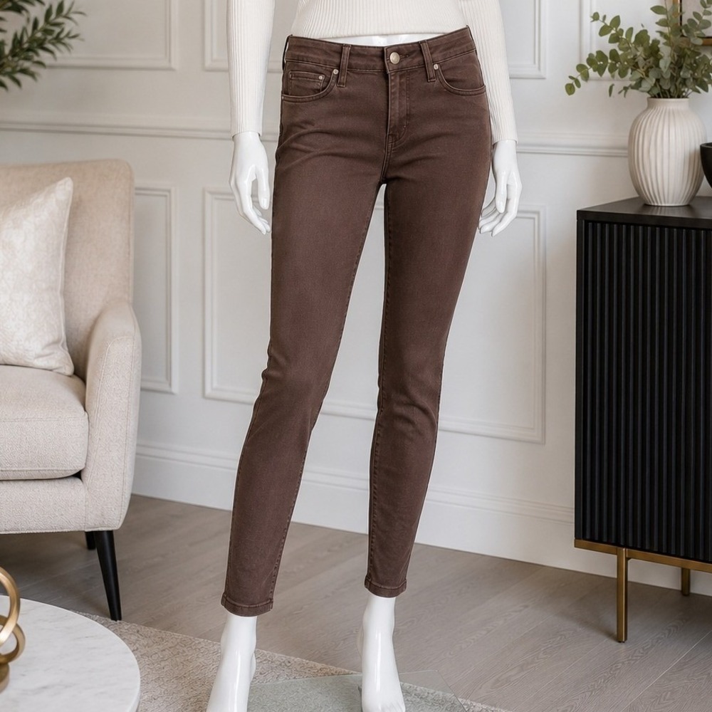 Mavi Gold Womens Skinny Jeans Brown Stretch Serena Slim 26